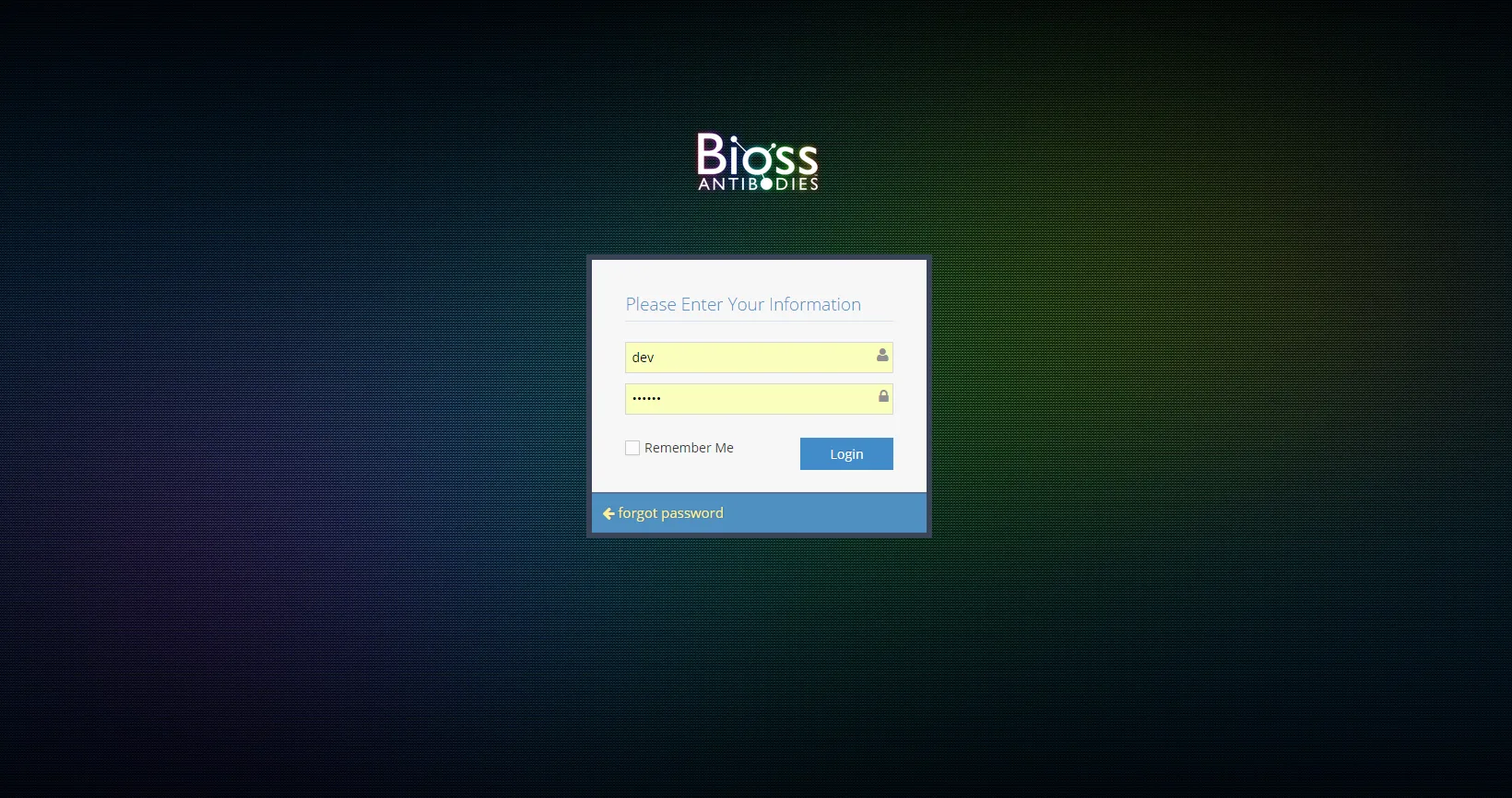 Bioss Distributor Application